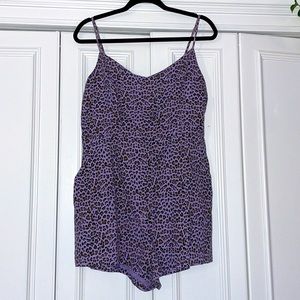 Purple Cheetah Romper